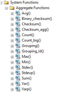 aggregates functions